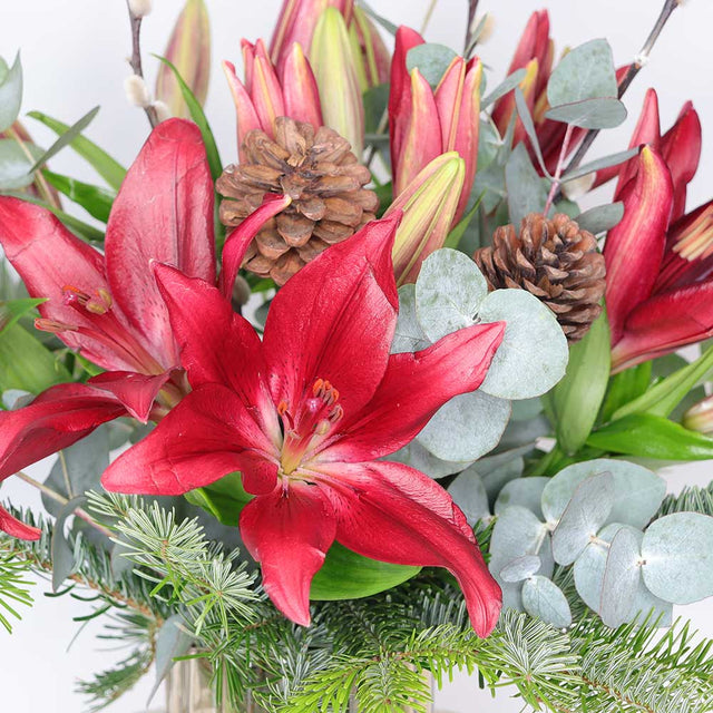 The Merry Red Lily Bouquet