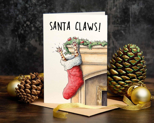 Santa Claws Card | Christmas Card - Greetings Card - The Blossomist