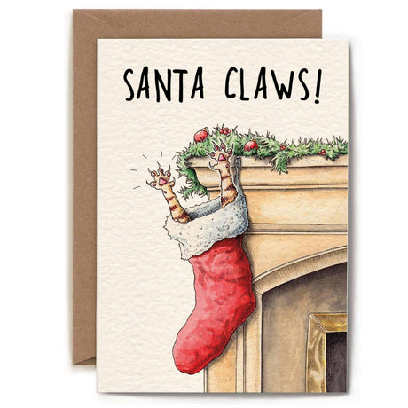 Santa Claws Card | Christmas Card - Greetings Card - The Blossomist