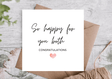 So Happy for You Both Congratulations Card - Greetings Card - The Blossomist