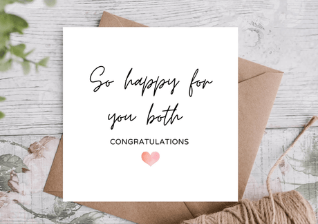 So Happy for You Both Congratulations Card - Greetings Card - The Blossomist