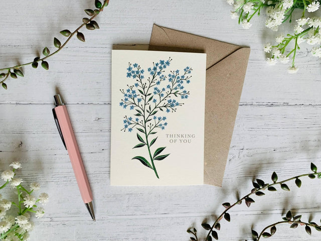 Thinking of You Forget-me-nots Greeting Card - Greetings Card - The Blossomist