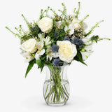 Thinking of You White Rose Bouquet and Sympathy Card