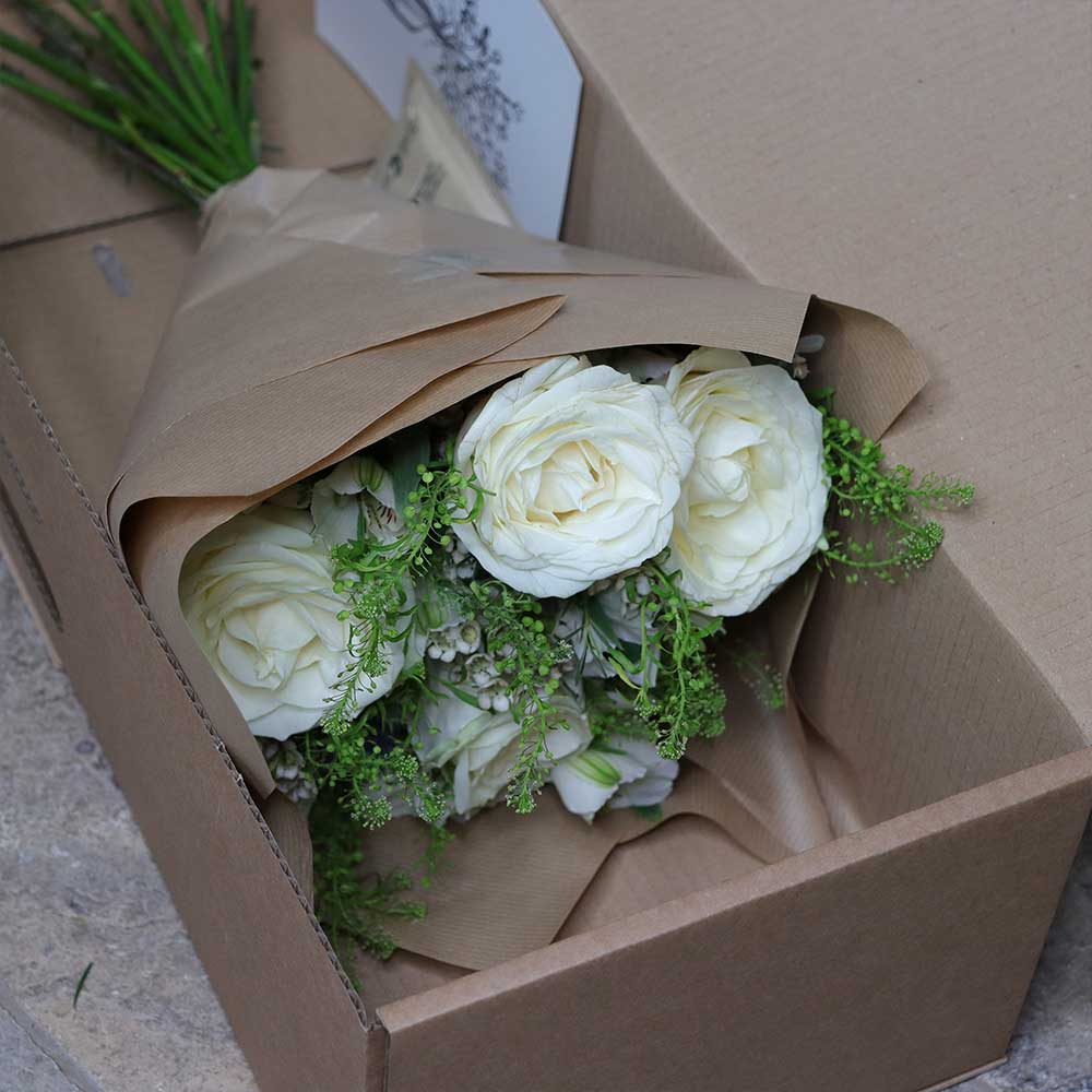 Thinking of You White Rose Bouquet