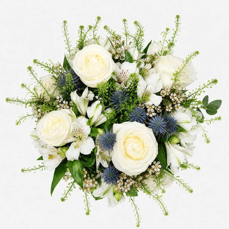Thinking of You White Rose Bouquet - Flower Bouquet - The Blossomist