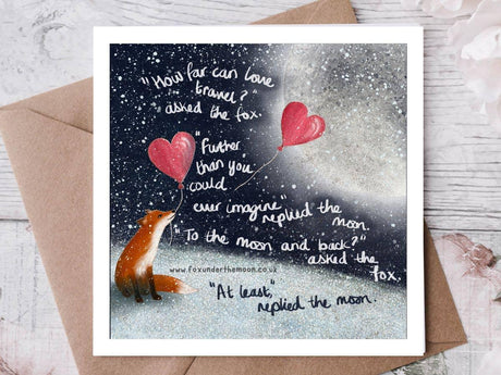 "To The Moon & Back" Love Card | Anniversary - Greetings Card - The Blossomist