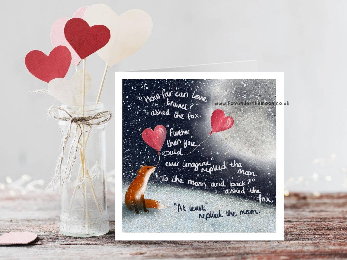 "To The Moon & Back" Love Card | Anniversary - Greetings Card - The Blossomist