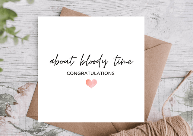 Wedding Card / Engagement Card / New Marriage Card /  - Greetings Card - The Blossomist