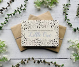 Welcome to the World Little One (Blue) Greeting Card - Greetings Card - The Blossomist