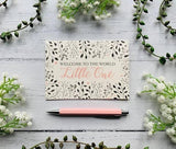 Welcome to the World Little One (Pink) Greeting Card - Greetings Card - The Blossomist