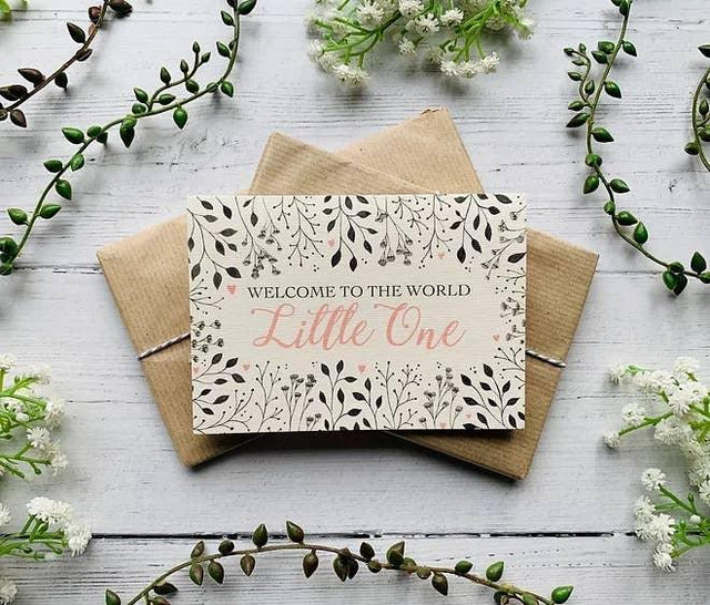 Welcome to the World Little One (Pink) Greeting Card - Greetings Card - The Blossomist