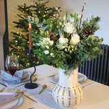 Festive White Rose Bouquet