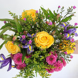 Yellow Roses, Iris, Aster and Solidago